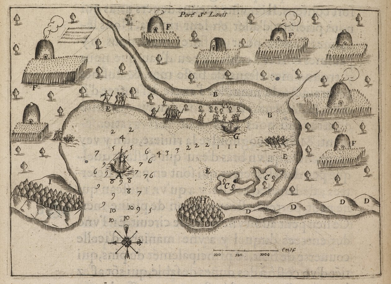 St. Louisin satama, Samuel de Champlainin Les Voyages du Sieur de Champlain... tekijältä French School