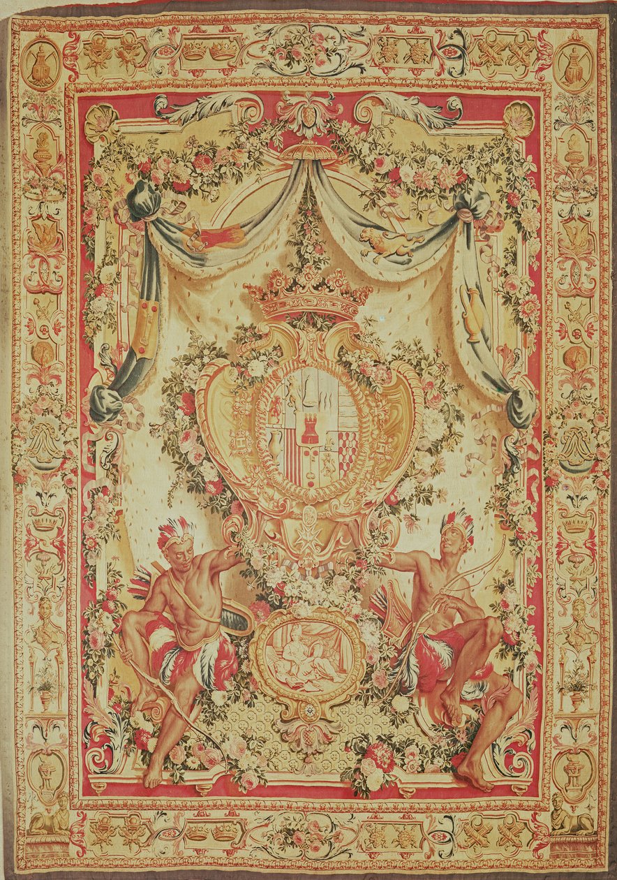 Portiere, jossa on Louis-Antoine de Pardaillan de Gondrinin vaakuna, Antinin herttua, Gobelinsin tehdas, 1708-36 tekijältä French School