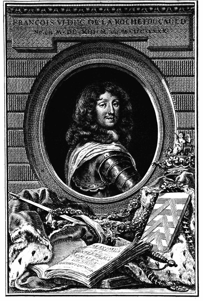 Muotokuva François 6, Rochefoucauldin herttua (1613-1680) - Perhearkisto. tekijältä French School