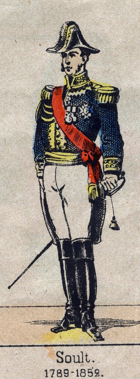 Nicolas Soultin (1769-1851) muotokuva marechal de France, Dalmatian herttua. Kuva Epinalista 1800-luvun lopulta. tekijältä French School