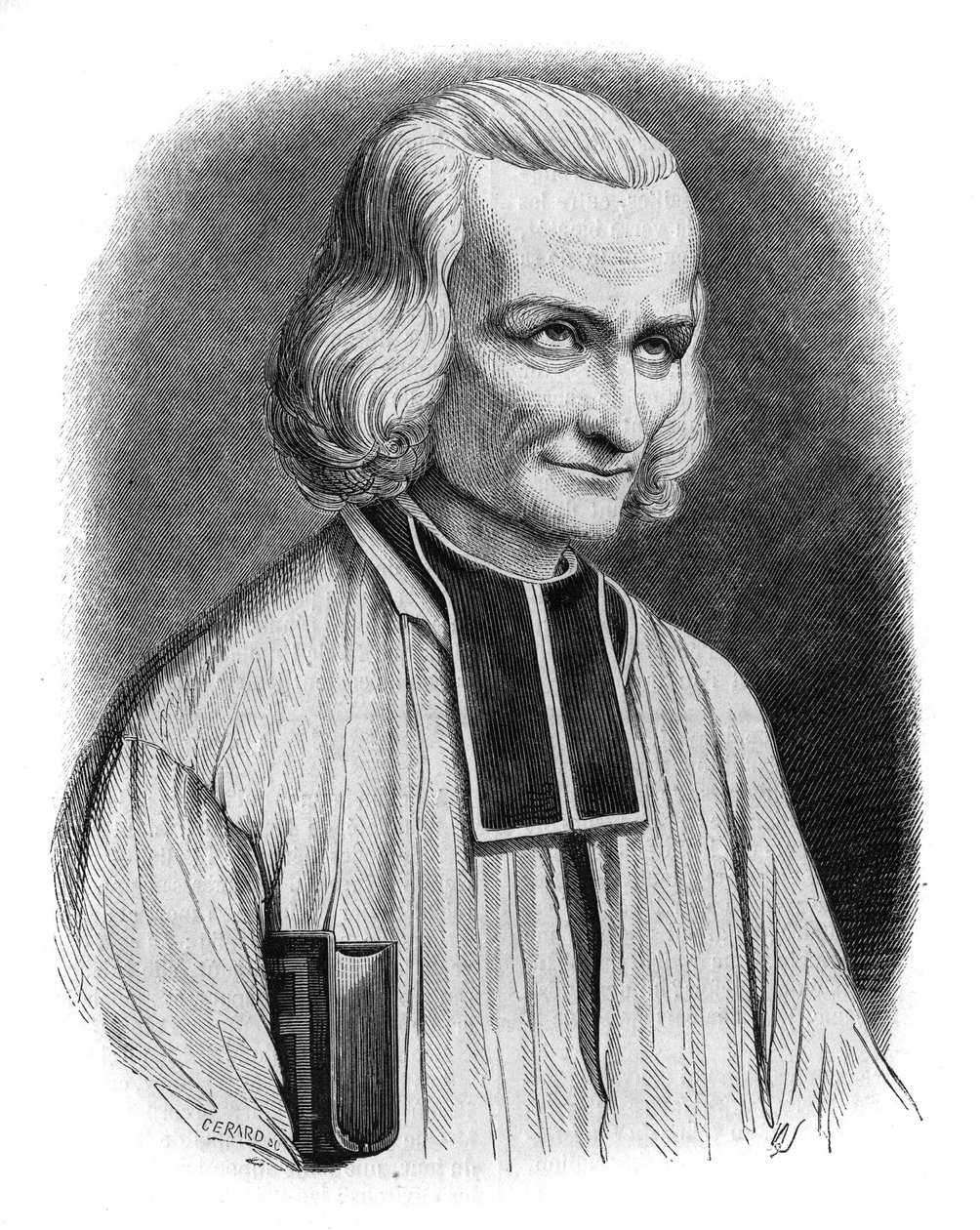 Muotokuva Abbe Jean Marie Vianneystä (Vianey, Viannay, Viennet), joka tunnetaan nimellä Cure d