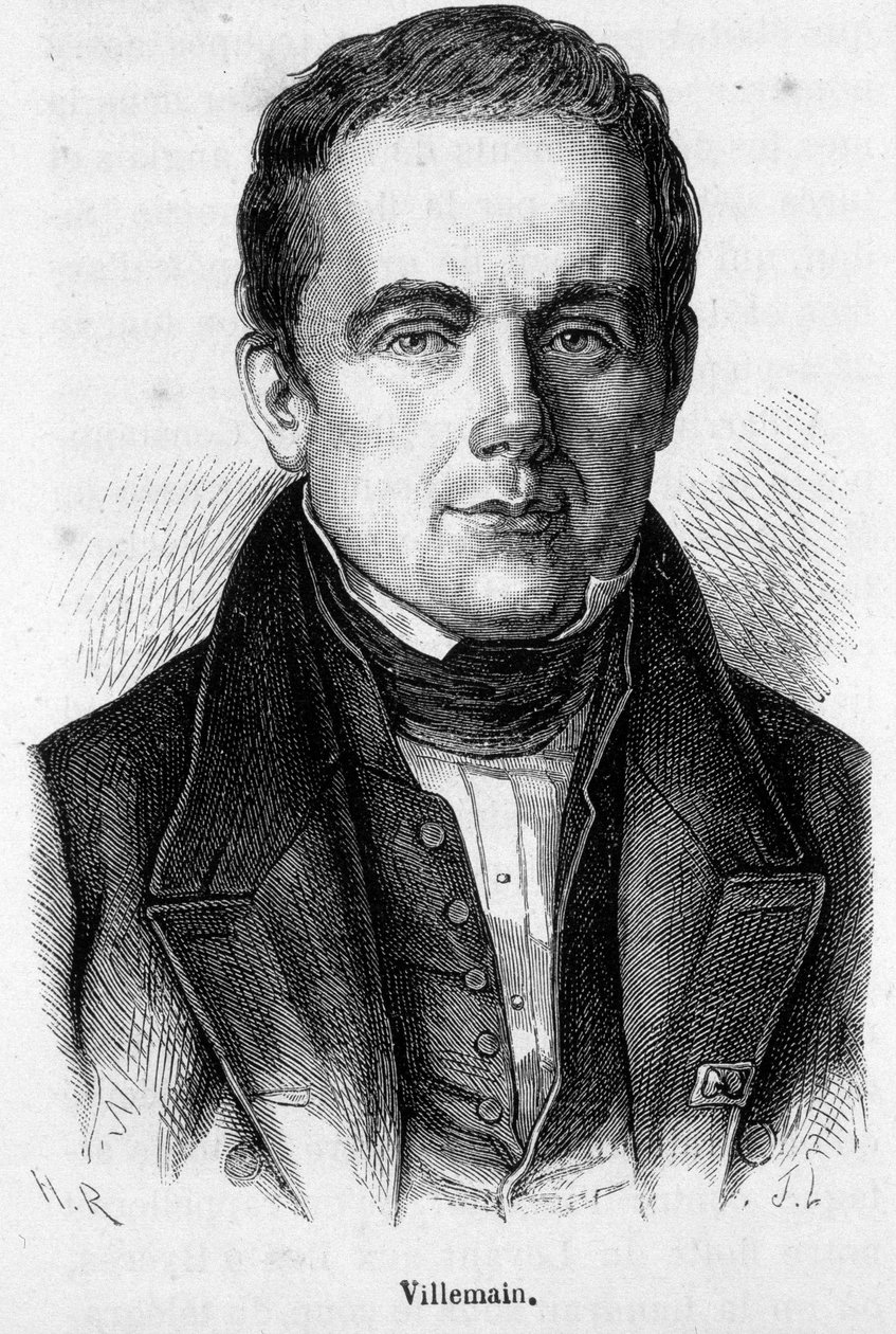 Abel Francois Villemainin muotokuva, ranskalainen professori ja poliitikko (1790 - 1867) tekijältä French School