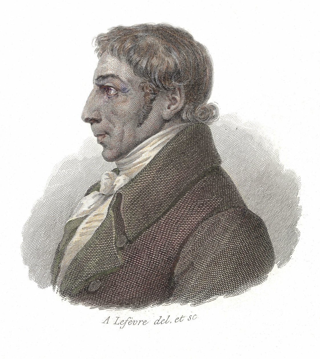 Albrecht Daniel Thaerin (1752-1828), saksalaisen lääkärin ja agronomin muotokuva. "" Hyödyllisten miesten muotokuvia"" tekijältä French School