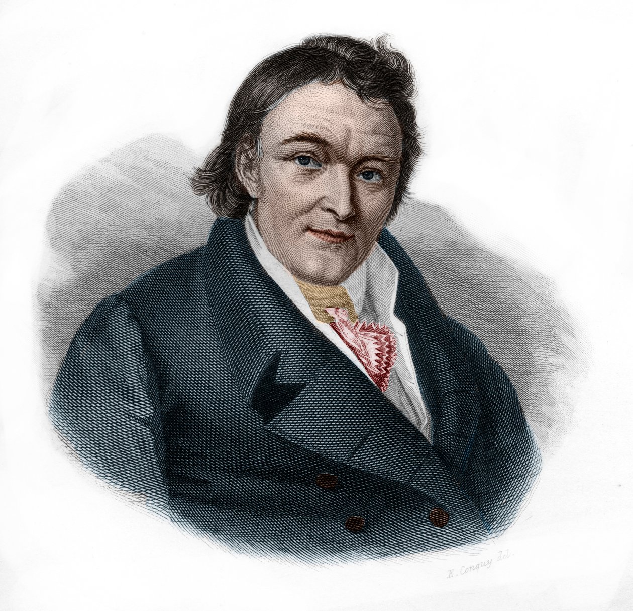 Muotokuva Aloys Senefelderistä (1771-1834), saksalainen näyttelijä ja näytelmäkirjailija. tekijältä French School