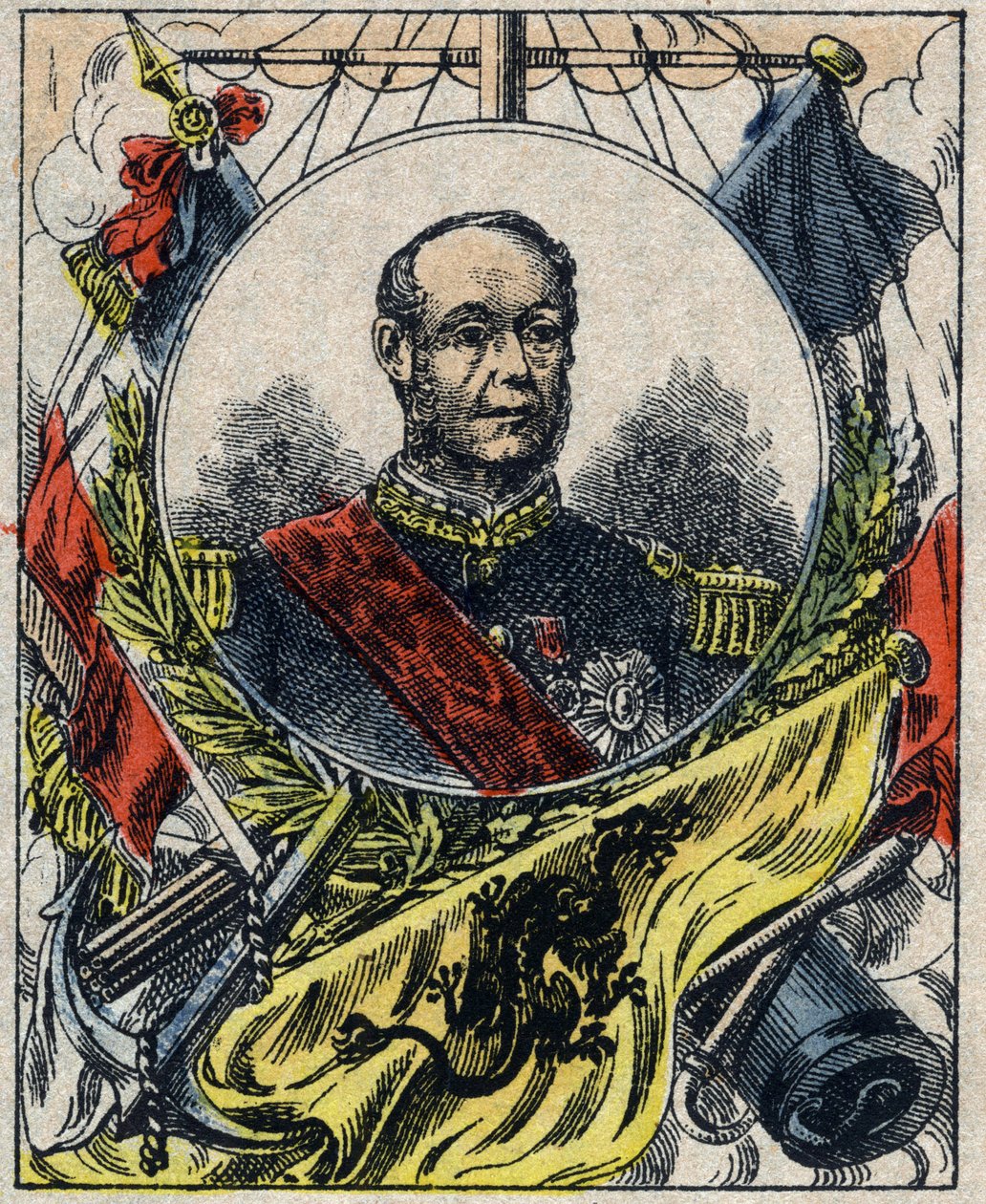 Amedee Anatole Courbetin muotokuva. Ranskan amiraali (1827-1885). tekijältä French School