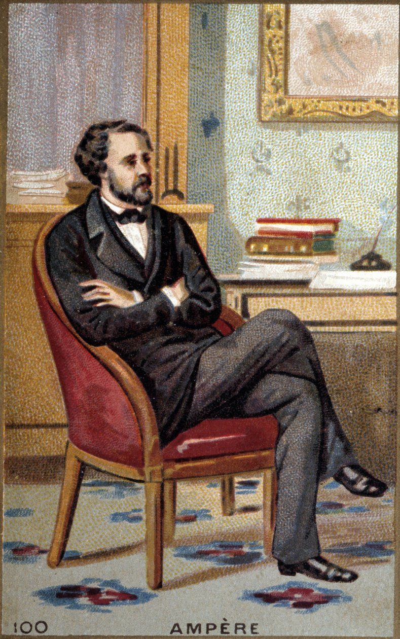 André Marie Ampèren (1775-1836), ranskalaisen fyysikon muotokuva. tekijältä French School