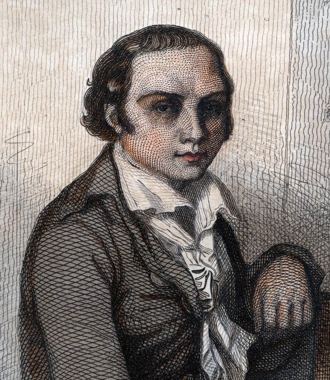 Ranskalaisen runoilijan Andre Marie Chenierin (1762-1794) muotokuva. tekijältä French School