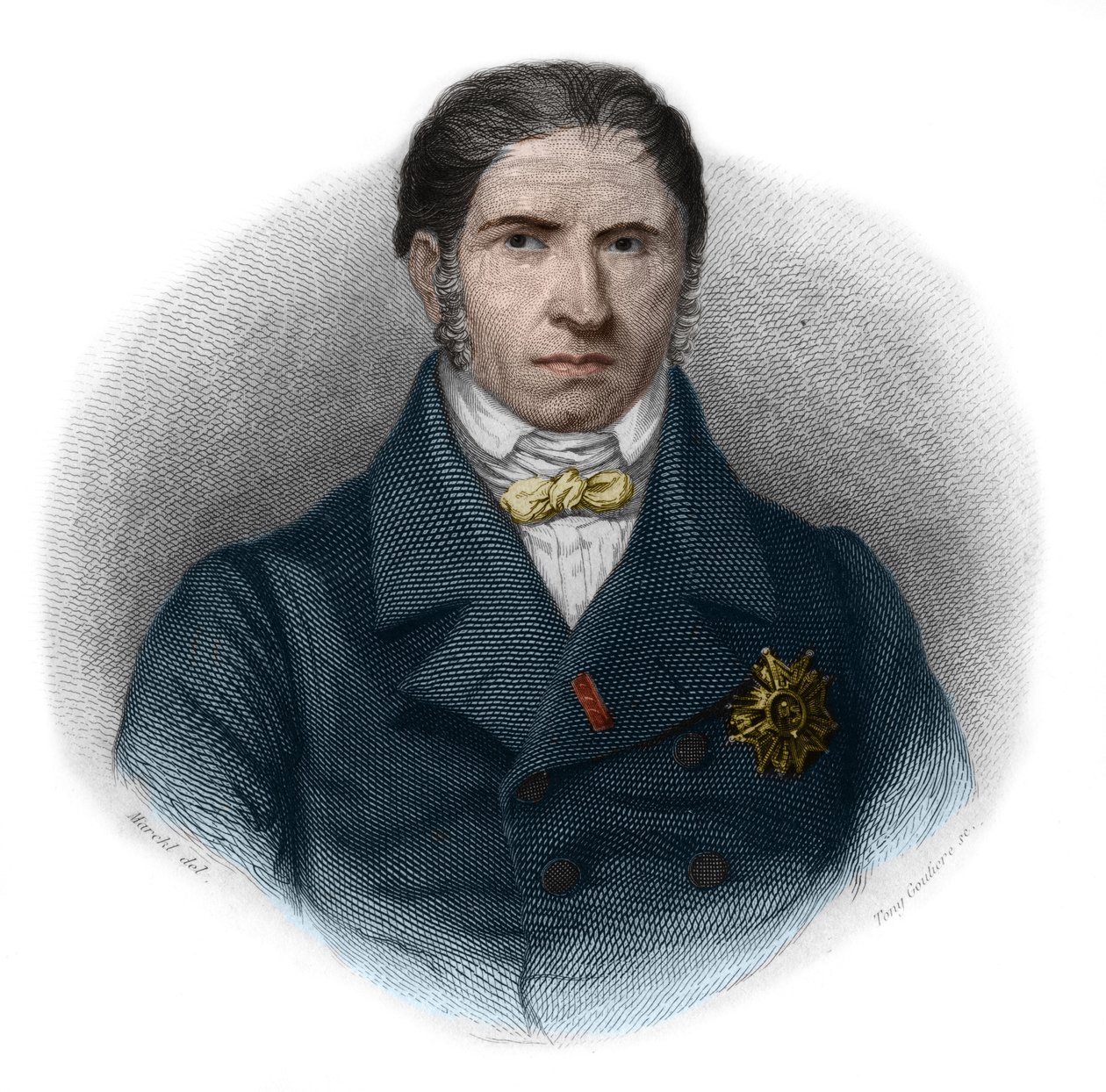 Muotokuva Andre Marie Jean Jacques (Jean-Jacques) Dupin (1783-1865) (kutsuttiin Dupin vanhimmaksi (Dupin aine), ranskalainen asianajaja ja poliitikko. Yksityinen kokoelma. tekijältä French School