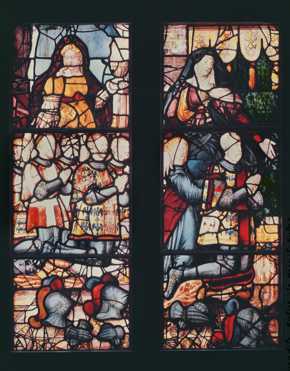 Anne de Montmorencyn (1493-1567) ja hänen lastensa muotokuva, n. 1555-60 tekijältä French School