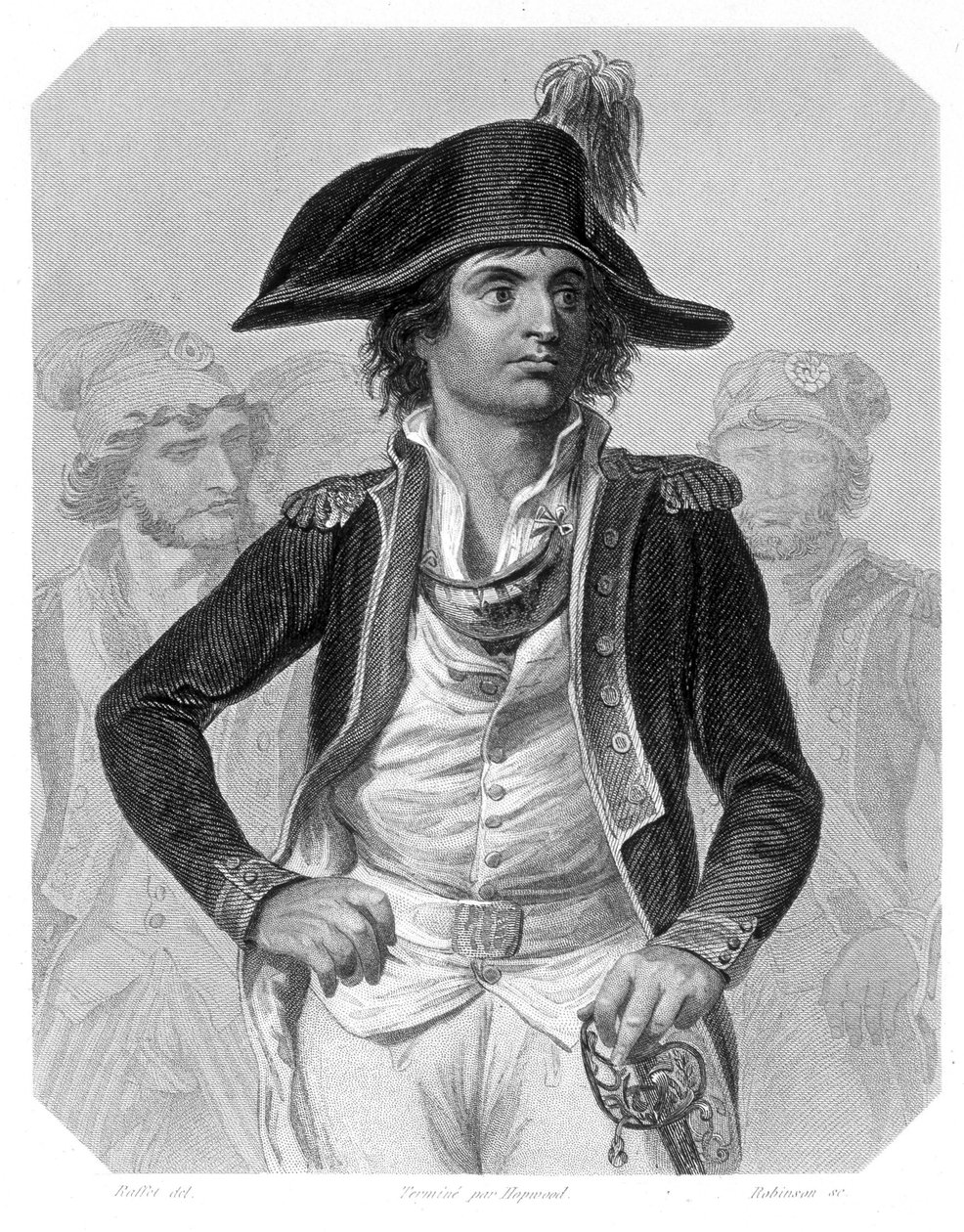Antoine Joseph Santerren (1752-1809), ranskalaisen poliitikon muotokuva. Lamartinen teoksessa "The History of the Girondins". tekijältä French School
