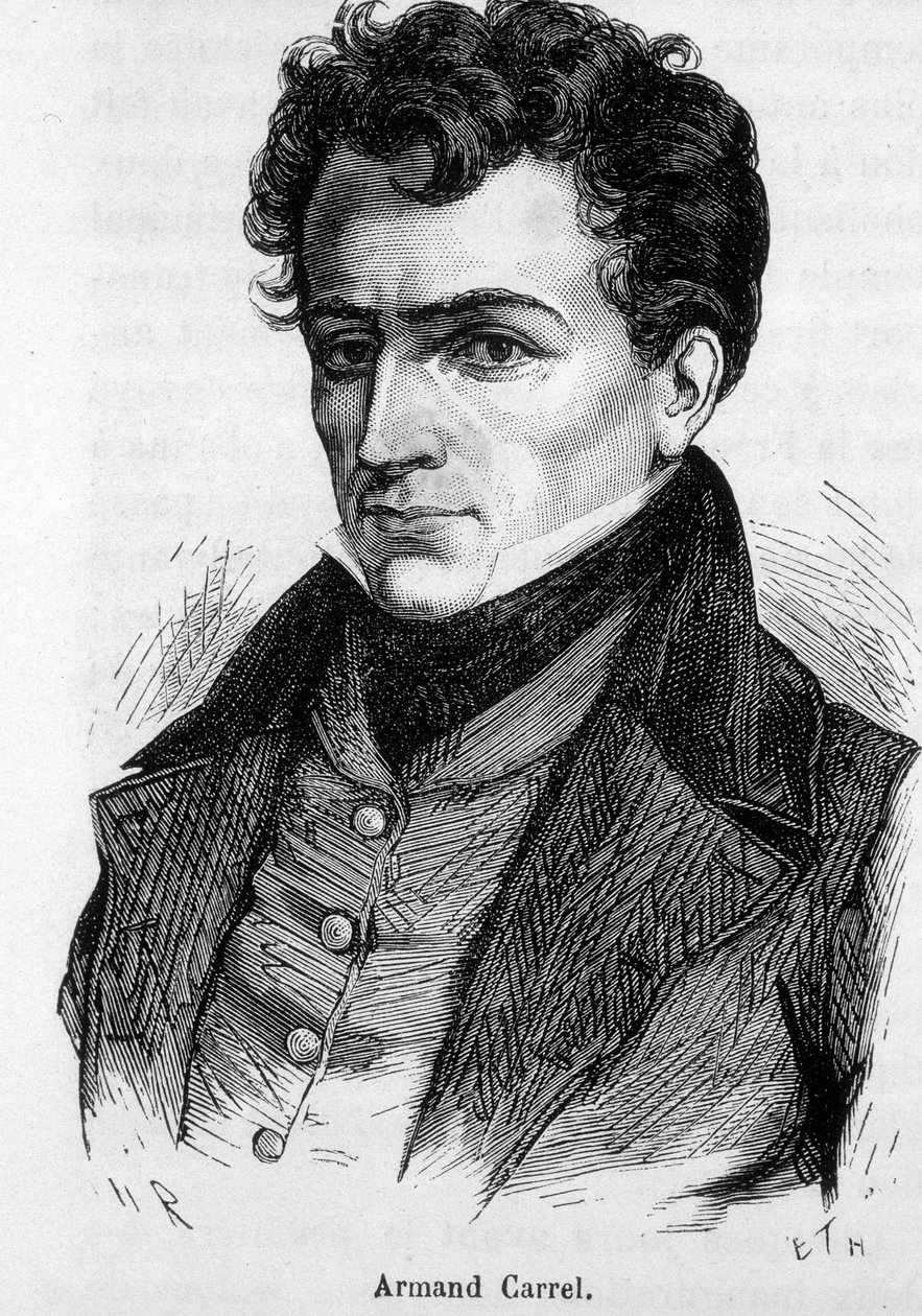 Armand Carrelin muotokuva, ranskalainen toimittaja ja poliittinen kirjailija (1800-1836). tekijältä French School