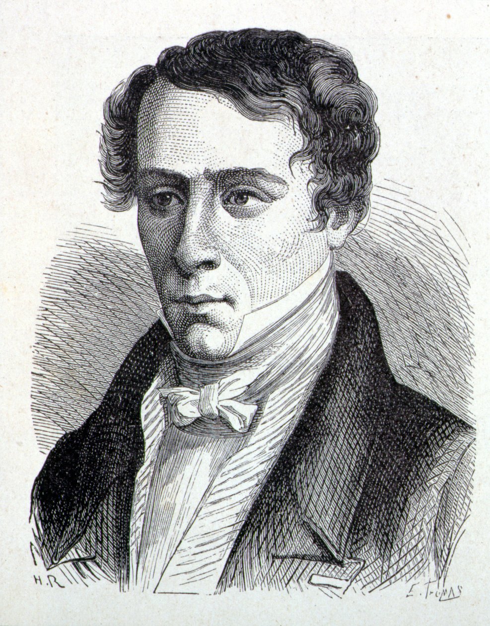 Augustin Fresnelin (1788-1827), ranskalaisen fyysikon muotokuva - "" Album of Science -lehdessä; maineikkaat tiedemiehet; Suuria löytöjä””” 1896. tekijältä French School