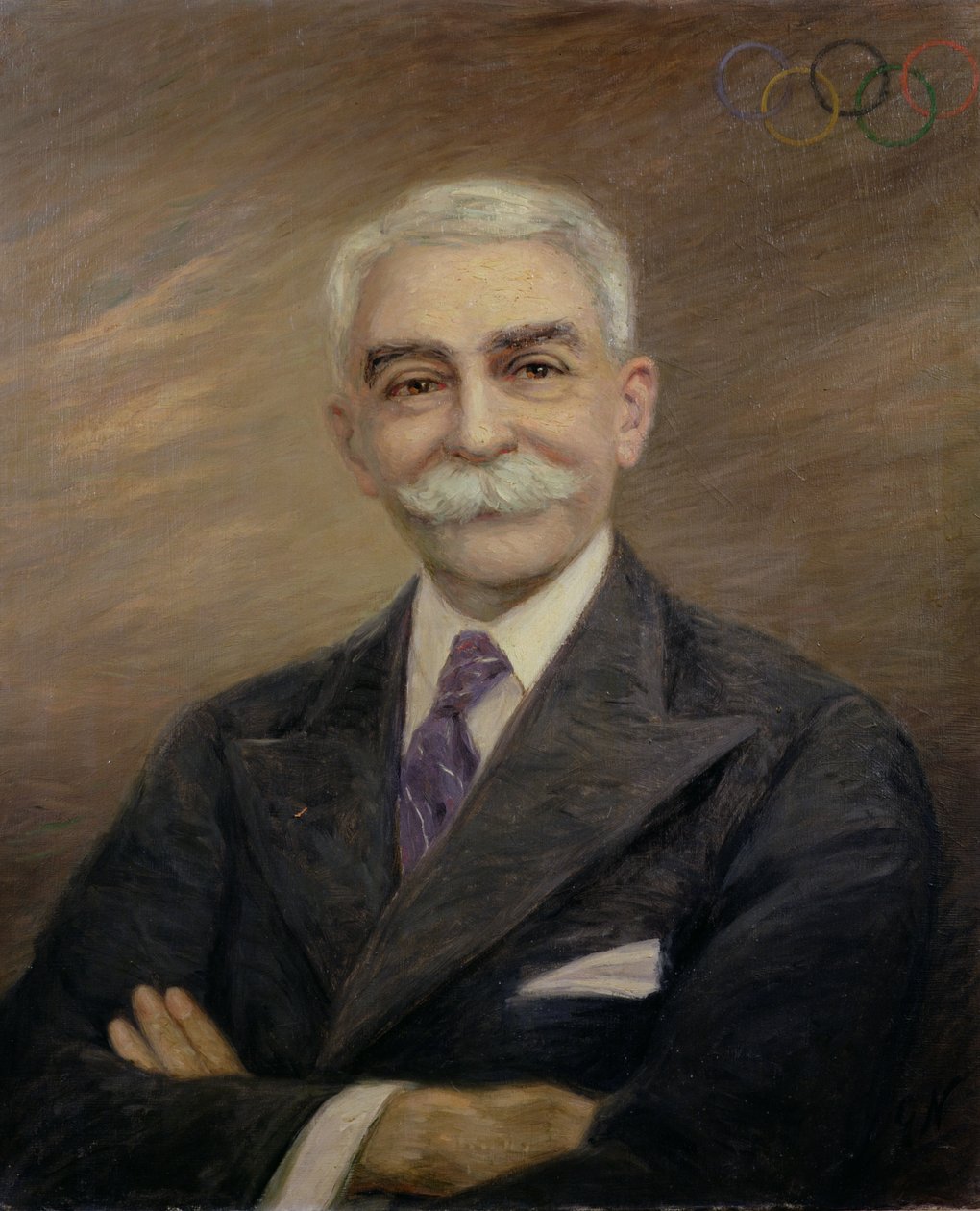 Paroni Pierre de Coubertinin (1863-1937) muotokuva tekijältä French School