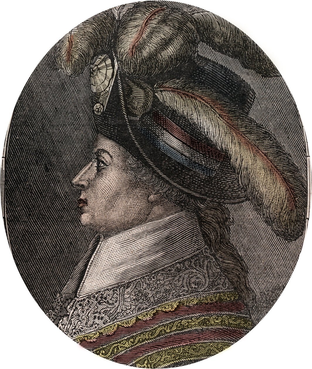 Muotokuva Barthelemy Francois Mariesta (Marquis) (1747-1830) (Balthazar Francois, Marquis of Barthelemy) - kaiverrus Maurice La Charestin "" Nouvelle Nationale Encyclopedia" -kirjaan - 1870 - tekijältä French School