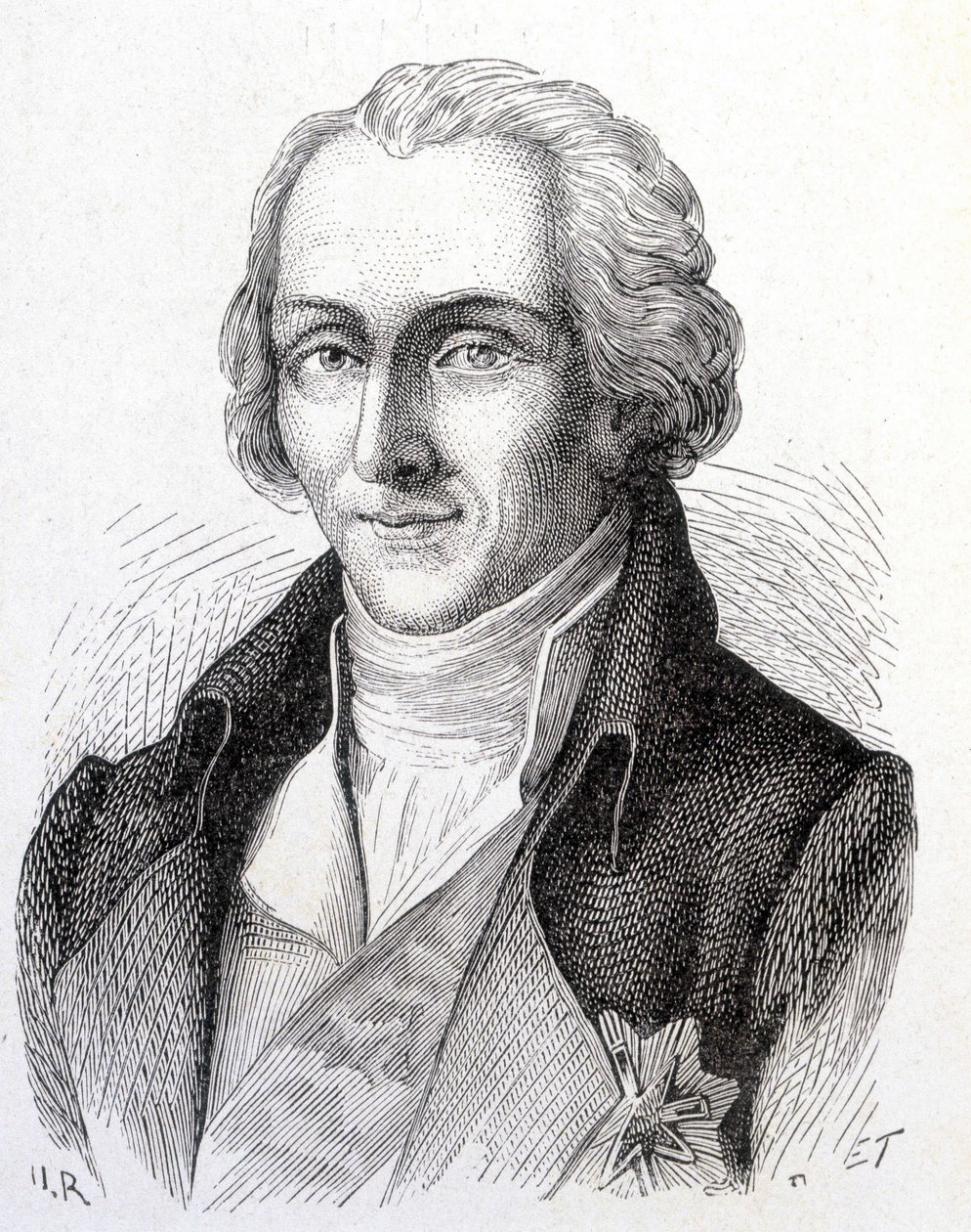 Benjamin de Rumfordin, amerikkalaisen fyysikon (1753 - 1814) muotokuva - "" Album of Sciencessä; maineikkaat tiedemiehet; Suuria löytöjä””” 1896. tekijältä French School