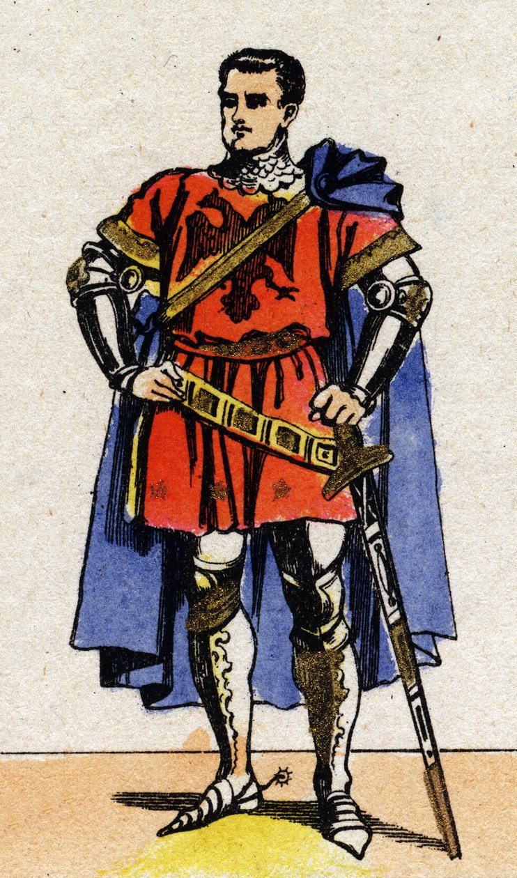 Ranskalaisen konstaalin Bertrand du Guesclinin (Duguesclin) (n. 1320-1380) muotokuva. tekijältä French School