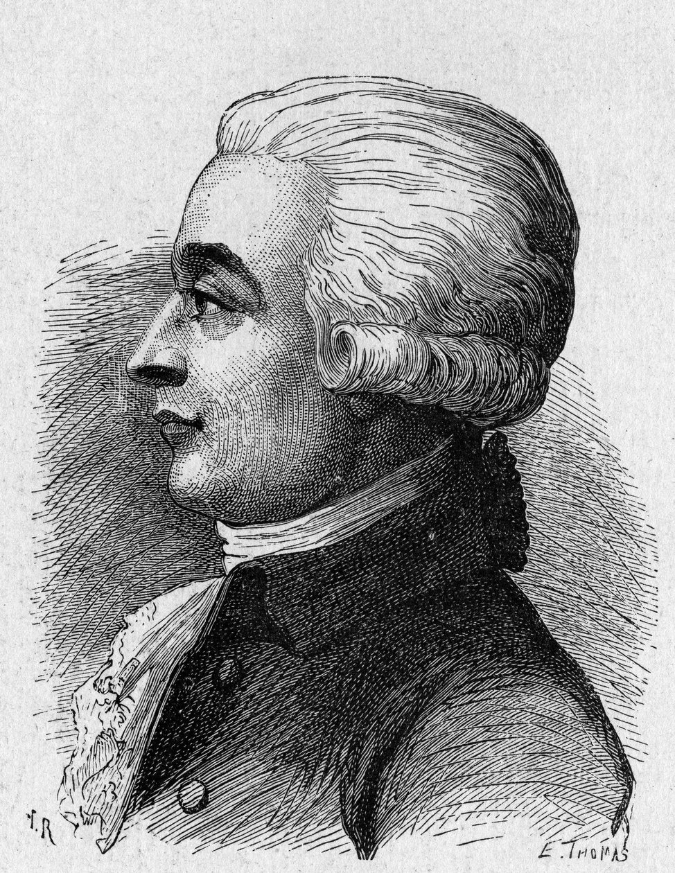 Muotokuva Blanchardista (1709 - 1853), ranskalainen ilmailu - "" Album de la Sciencessa; maineikkaat tutkijat; Suuria löytöjä””” 1896. tekijältä French School