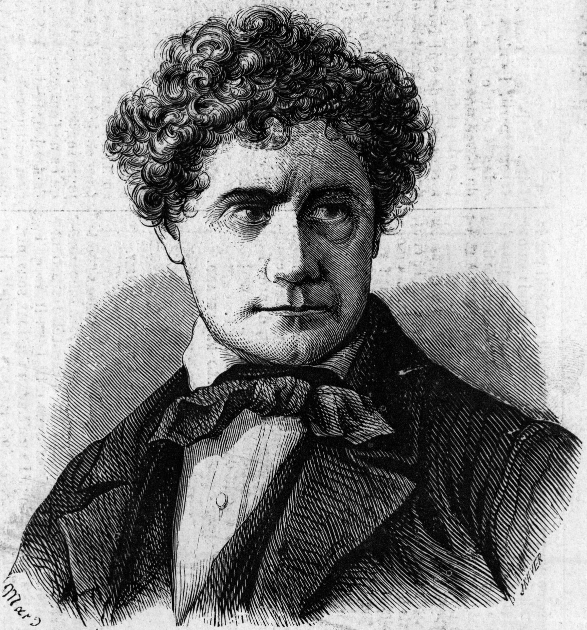 Brigham Youngin (1801-1877), yhdysvaltalaisen poliitikon ja mormonien johtajan muotokuva. Kaiverrus "" Le Monde Illustré" -julkaisussa nro 39 9. tammikuuta tekijältä French School