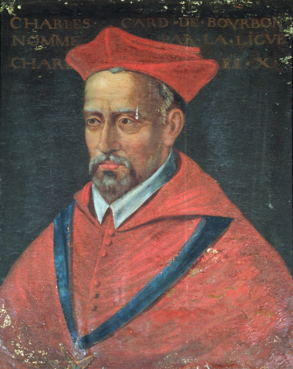 Kardinaali Charles de Bourbonin (1523-90) muotokuva 1617-38 (öljy kankaalle) tekijältä French School