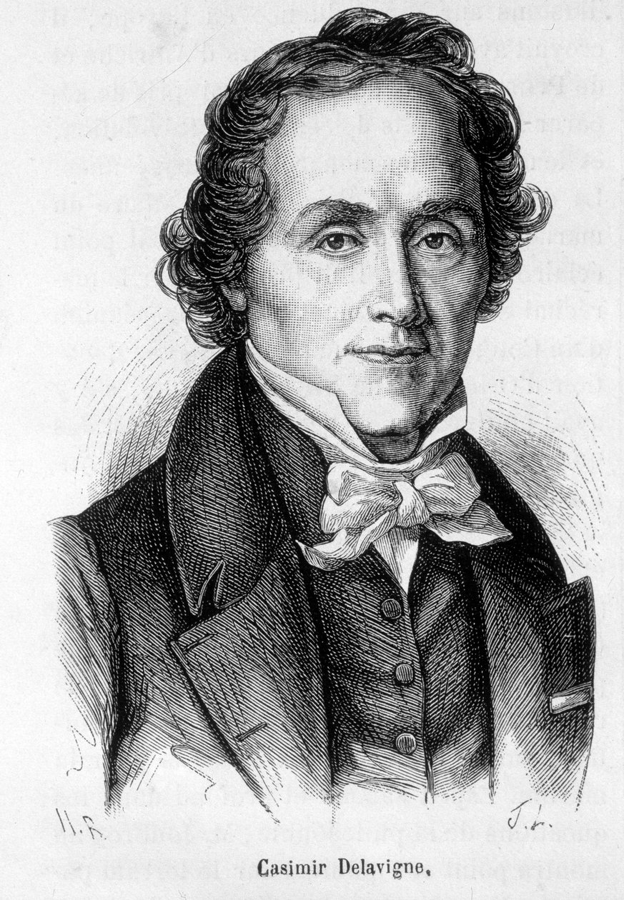 Casimir Delavignen, ranskalaisen runoilijan ja näytelmäkirjailijan (1793-1843) muotokuva. tekijältä French School