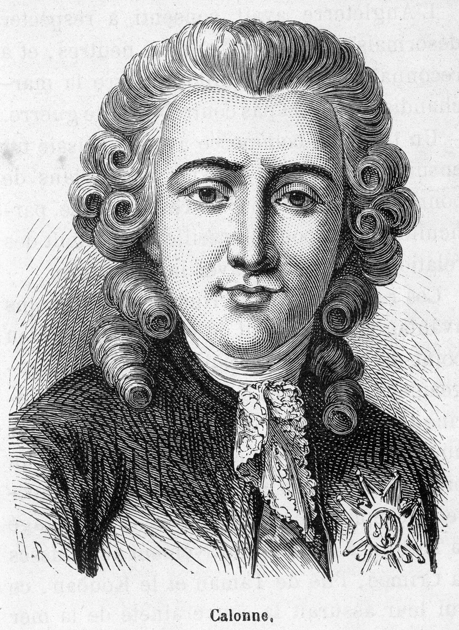 Charles Alexandre de Calonnen (1734-1802) muotokuva - Henri Martinin teoksessa "Histoire de France". tekijältä French School