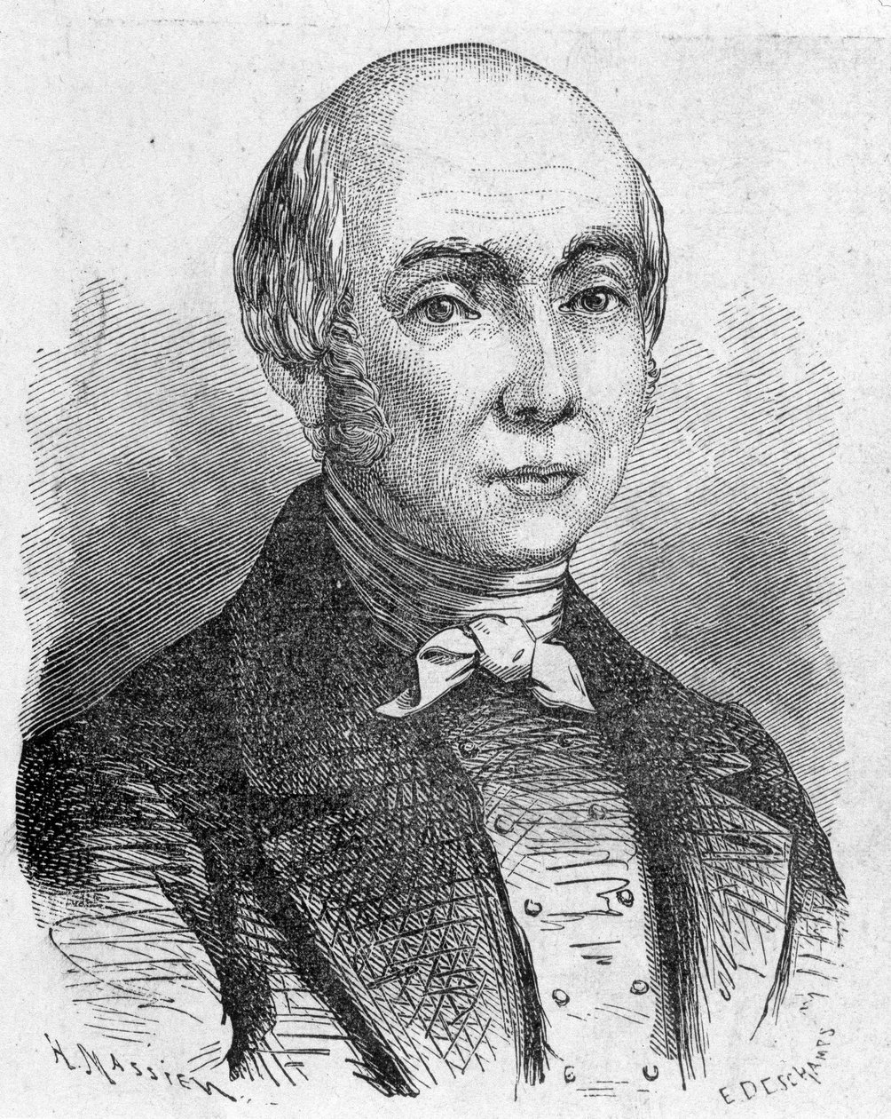 Muotokuva Charles Dallerystä (1754 - 1835), - "" Album of Sciencessä; maineikkaat tutkijat; Suuria löytöjä””” 1896. tekijältä French School