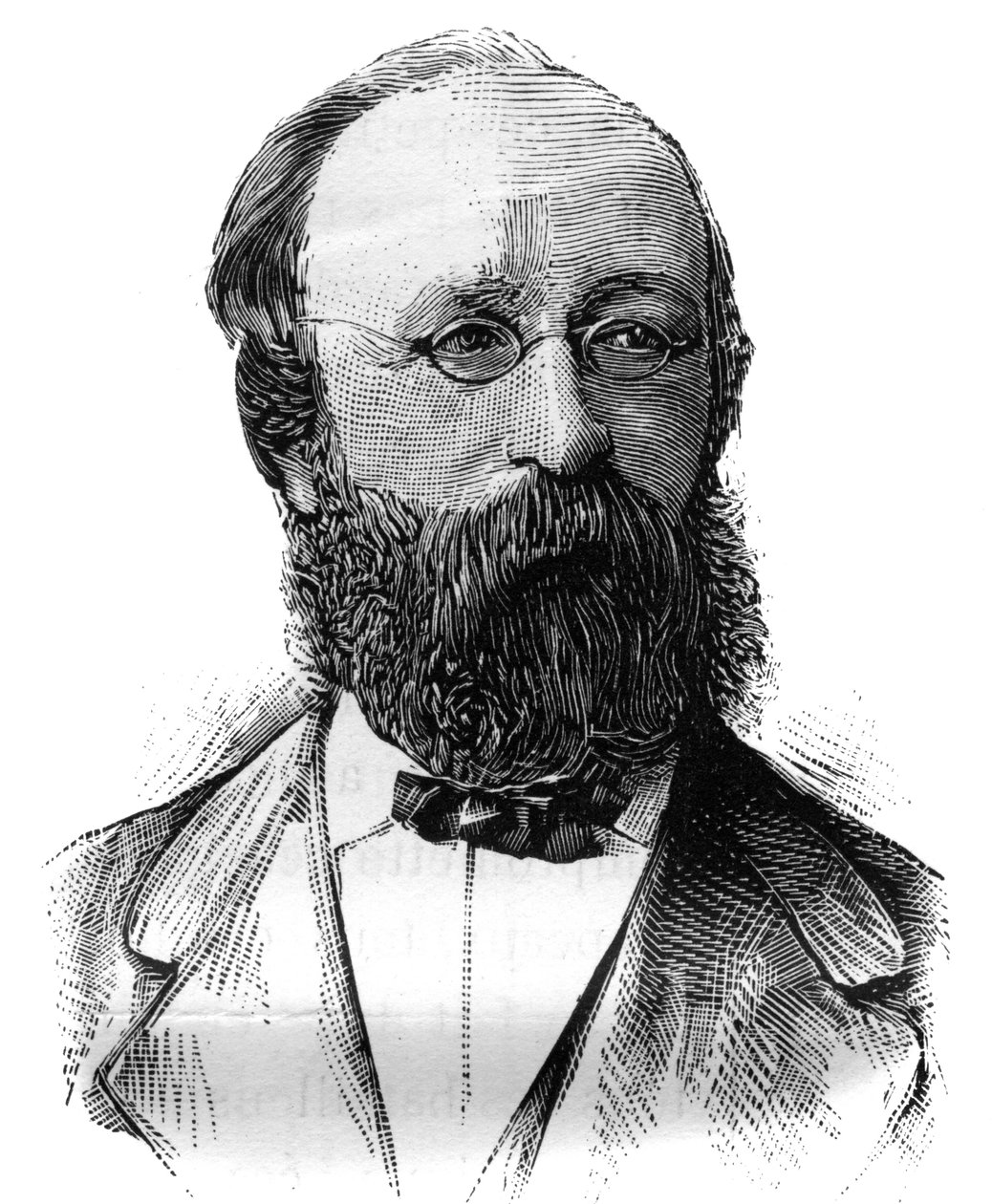 Ranskalaisen poliitikon Charles Demolen (1828-1908) muotokuva. Kaiverrus "" Kuvitettu maailma" -kirjassa, 16. tammikuuta tekijältä French School