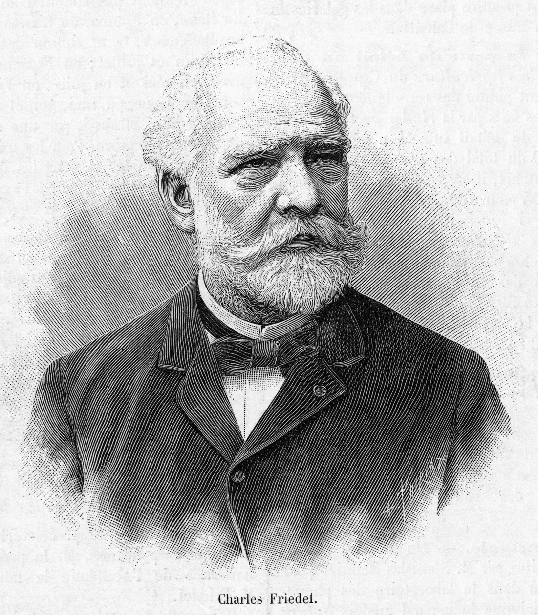 Muotokuva Charles Friedelistä (1832-1899), ranskalainen kemisti ja mineralogi. tekijältä French School