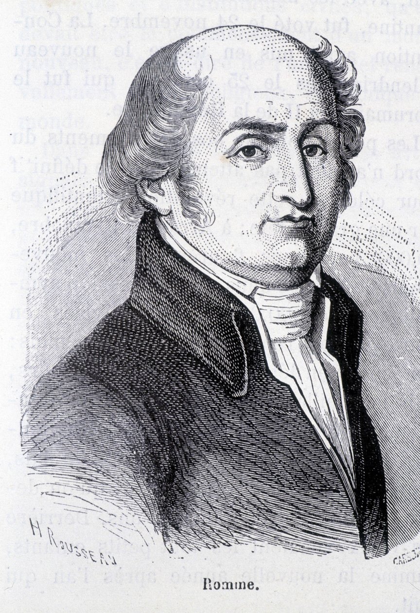 Ranskalaisen poliitikon (1750-1795) Charles Gilbert Rommen muotokuva - Henri Martinin elokuvassa "L