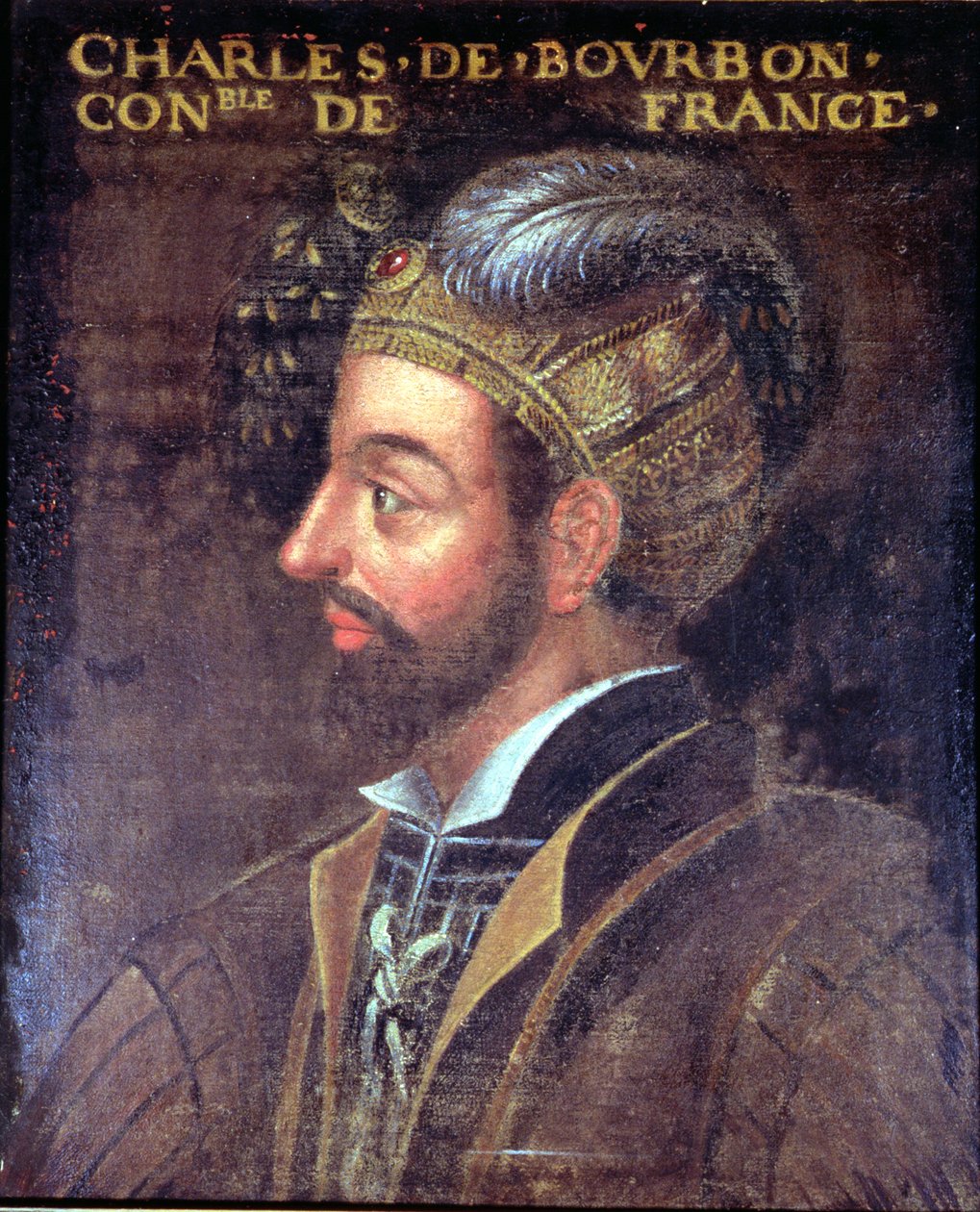 Kaarle III:n (1490-1527) Bourbonin herttuan muotokuva, 1617-38 tekijältä French School