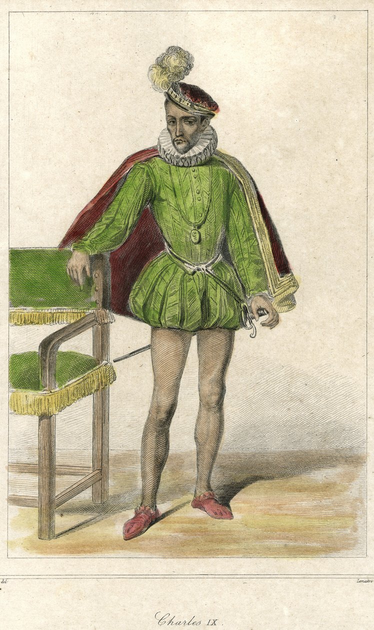 Kaarle IX:n (1550 - 1574), Ranskan kuninkaan muotokuva. tekijältä French School