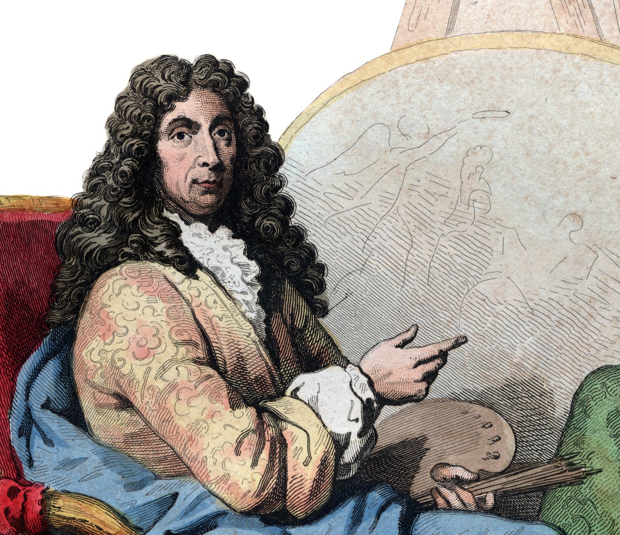 Charles Lebrunin (Le Brun) (1619-1690) muotokuva, ranskalainen taidemaalari ja taideteoreetikko. tekijältä French School