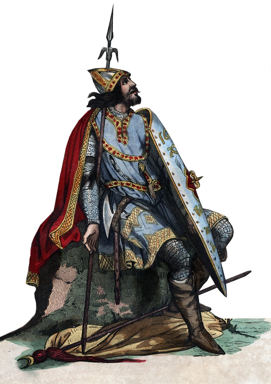 Charles Martelin (688-741), Frankin sotilaallisen ja poliittisen johtajan muotokuva. tekijältä French School