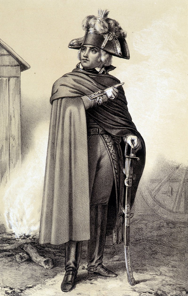 Ranskan kenraalin (1761-1804) Charles Pichegrun muotokuva. Albert Morinin ""Ranskan vallankumouksen historiallisessa galleriassa"" tekijältä French School