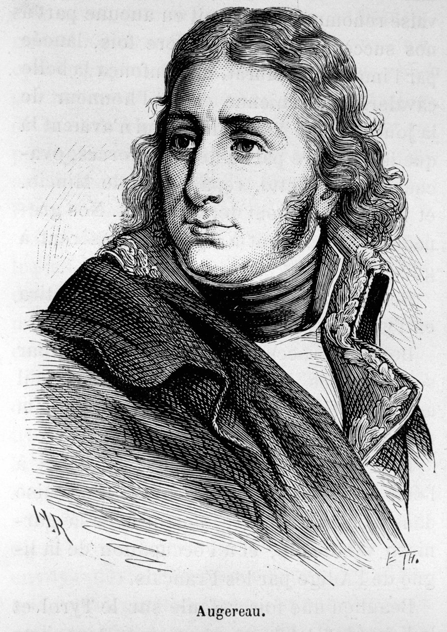 Muotokuva Charles Pierre Francois Augereausta, ranskalaisesta kenraalista (1757-1816) - Henri Martinin "" L