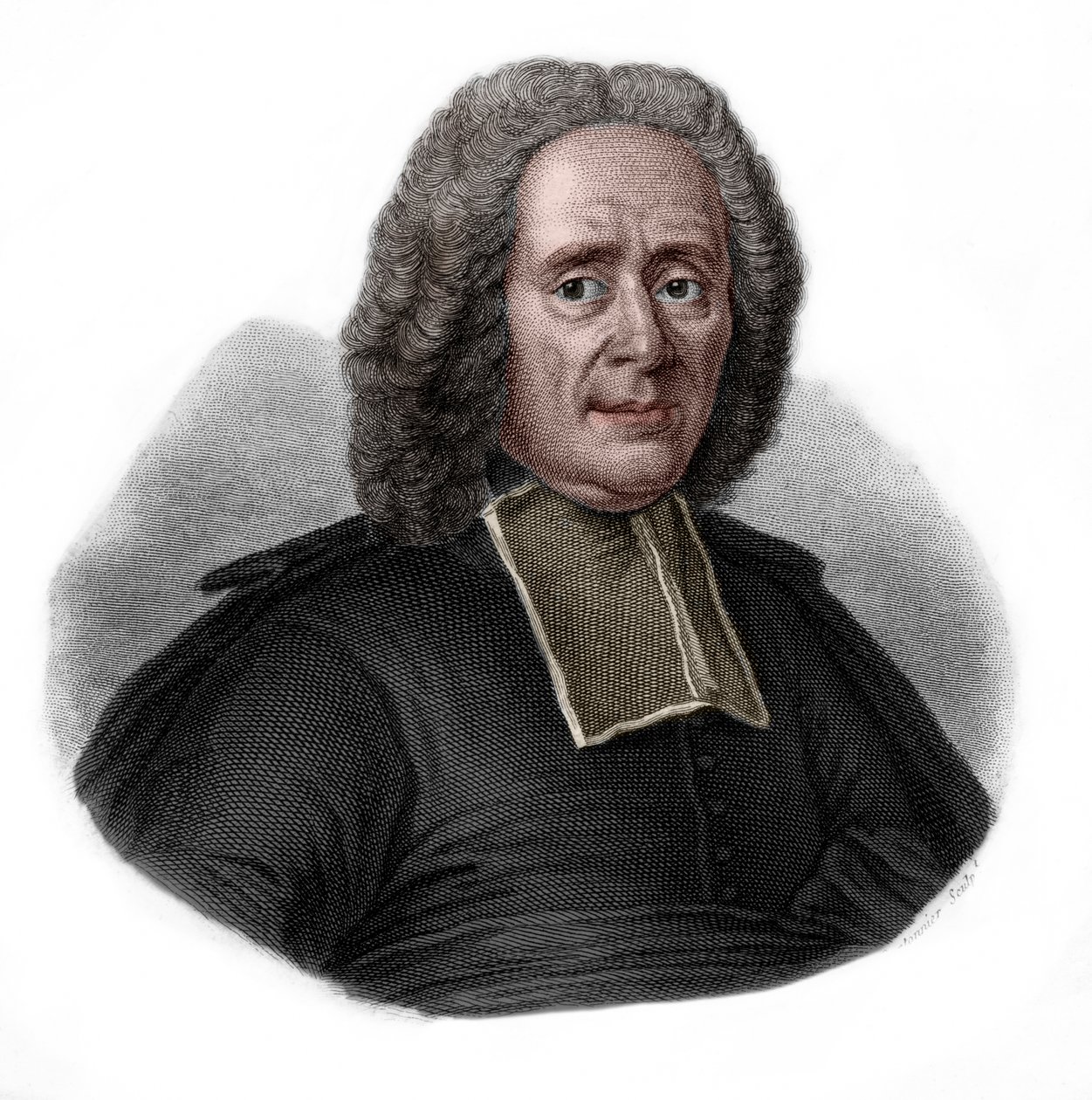 Muotokuva Charles Rollinista (1661-1741), ranskalainen historioitsija ja kouluttaja. tekijältä French School