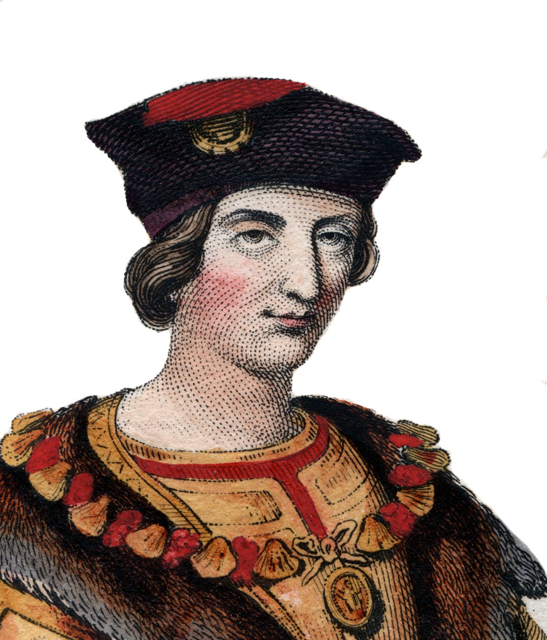 Ranskan kuninkaan Charles VIII (1470-1498) muotokuva. tekijältä French School