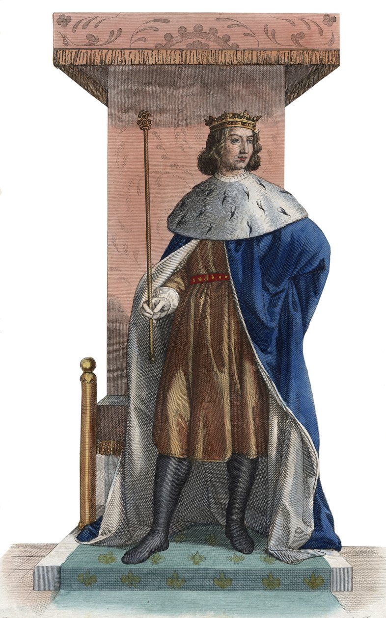 Muotokuva Kaarle V:stä, Ranskasta, nimeltä Viisas (1338-1380), Ranskan kuningas. tekijältä French School