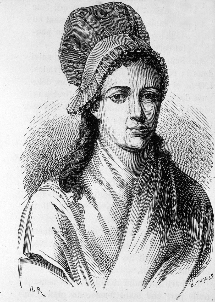 Charlotte Cordayn (1768 - 1793) muotokuva - Henri Martinin "Ranskan historiassa" tekijältä French School