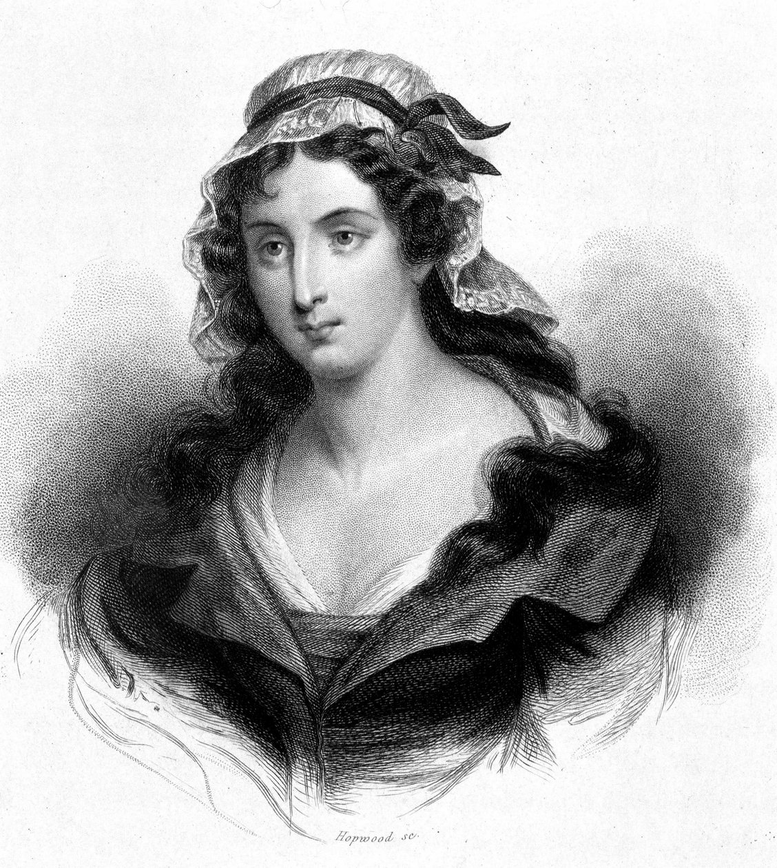 Muotokuva Charlotte Cordaysta (1768 - 1793) - Thiersin teoksessa "Revolution francaise". 1800-luvulla tekijältä French School