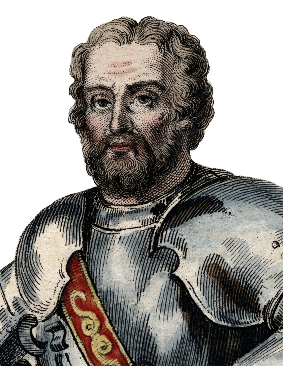 Ranskalaisen sotilaan Chevalier de Bayardin (1476-1524) muotokuva. tekijältä French School