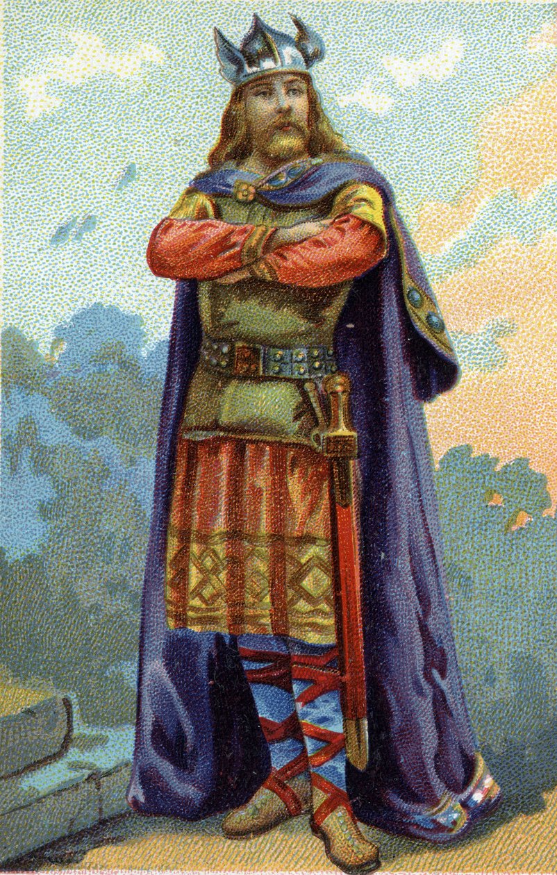 Childebert I:n muotokuva, frankkien kuningas 511–558. tekijältä French School