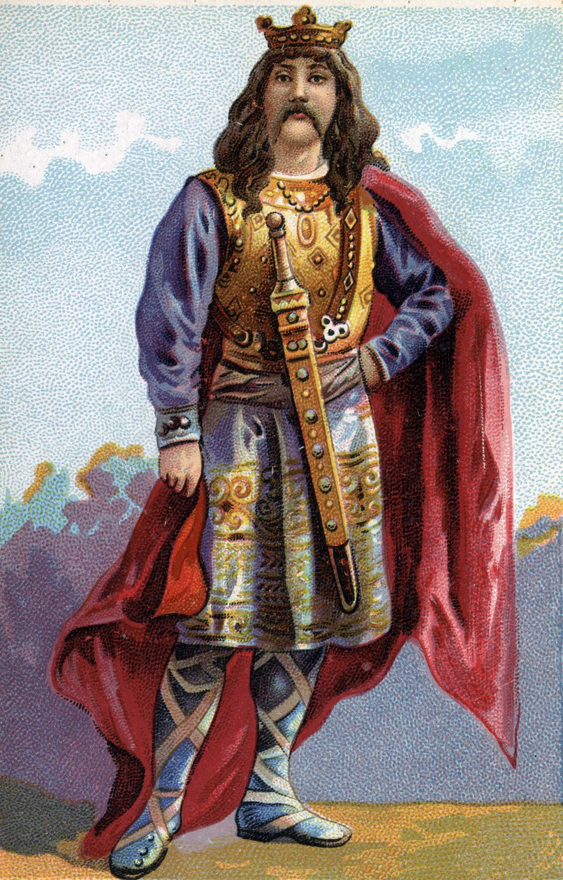 Chilperic I:n muotokuva, frankkien kuningas 561–584. tekijältä French School