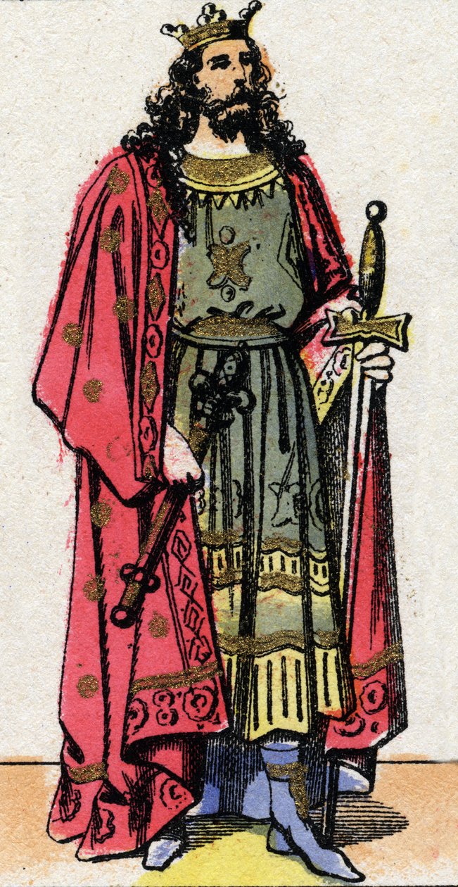 Chilperic I:n muotokuva, frankkien kuningas 561–584. tekijältä French School