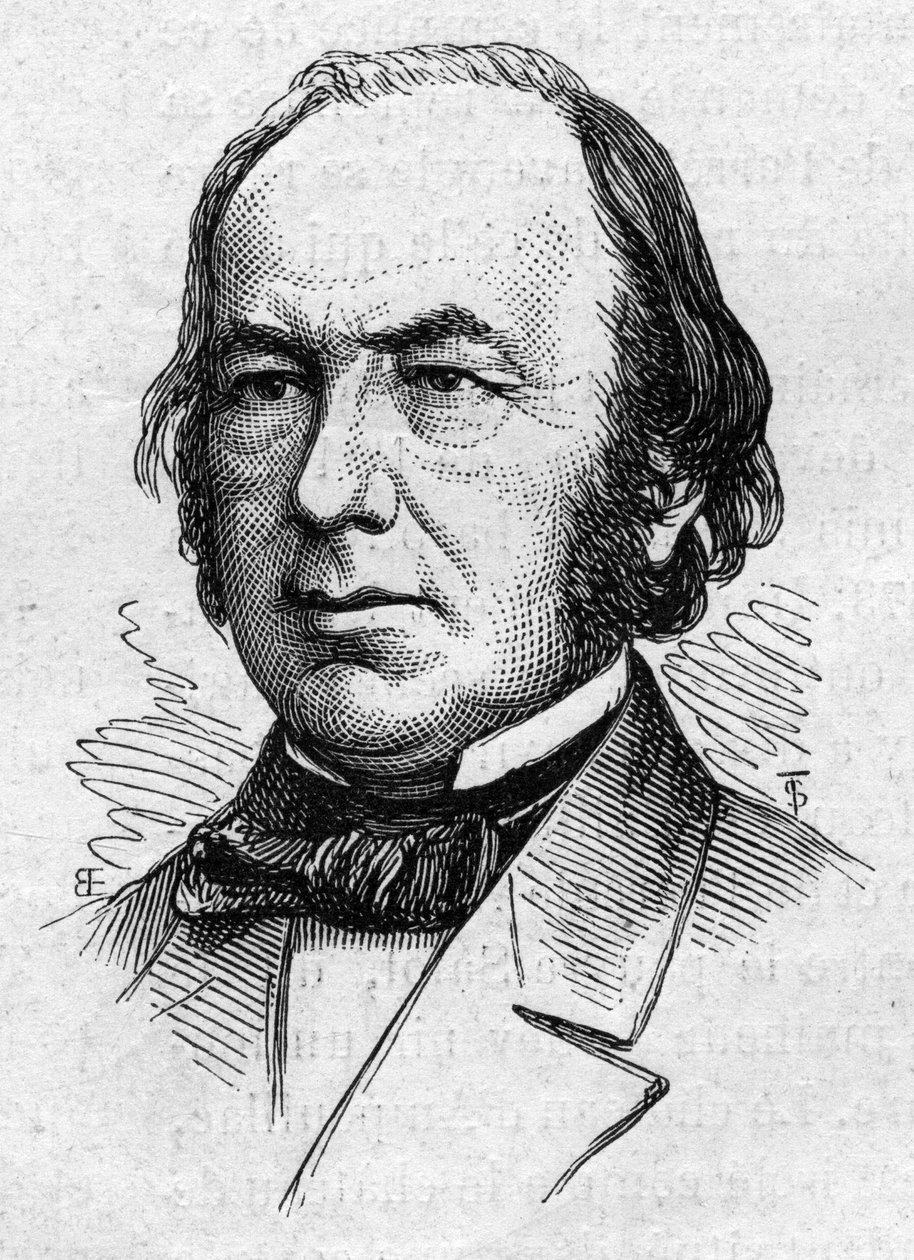 Claude Bernardin (1813-1878), ranskalaisen lääketieteellisen fysiologin ja akateemikon muotokuva. Kaiverrus "" Le Monde Illustré" -julkaisussa nro 883, 14. maaliskuuta 1874. tekijältä French School