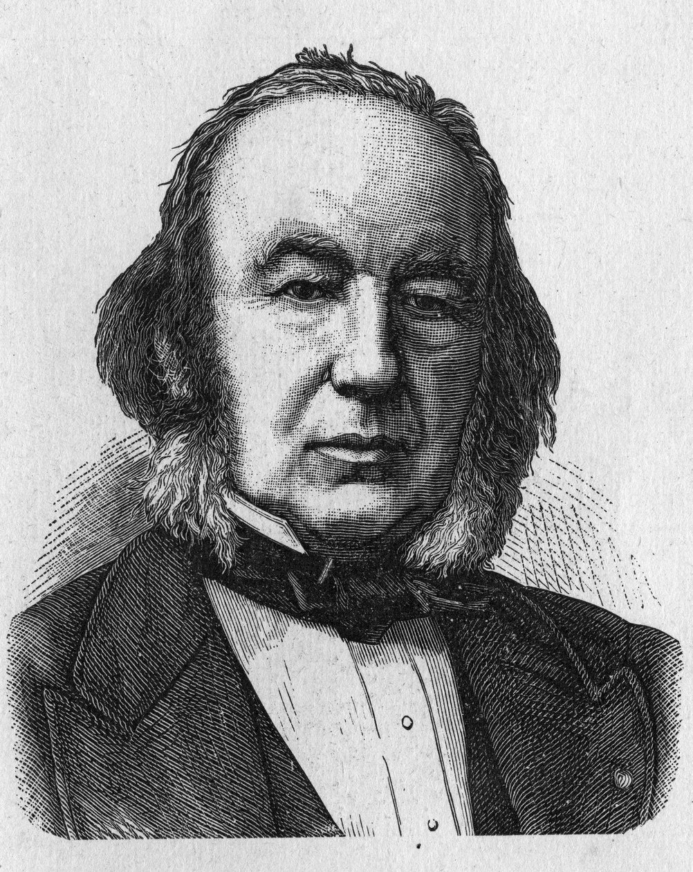Claude Bernardin (1813 - 1878), ranskalaisen fysiologin muotokuva julkaisussa "Album de la Science; maineikkaat tiedemiehet; Suuria löytöjä”” 1896. tekijältä French School