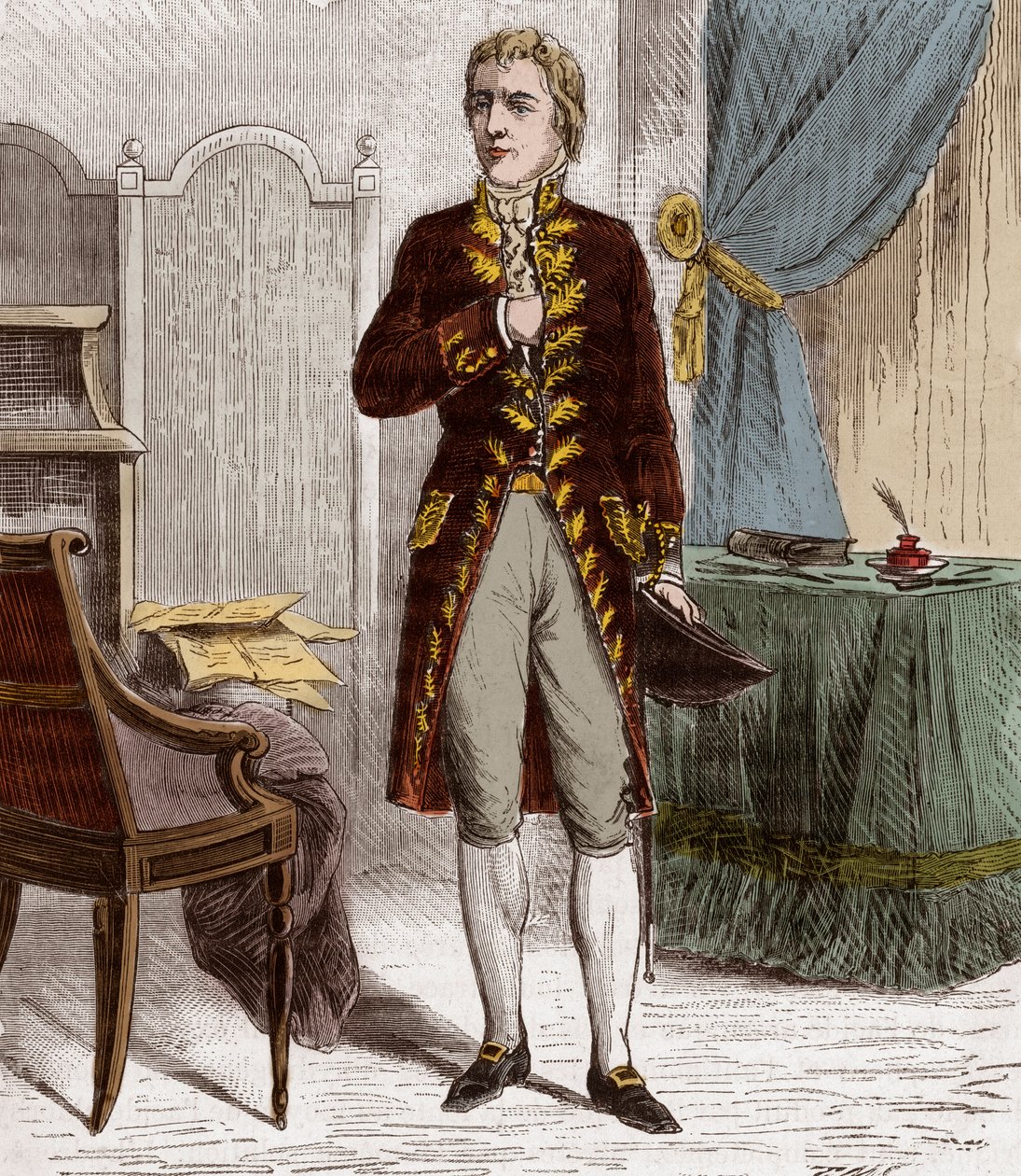Claude Louisin muotokuva, kreivi Berthollet (1748-1822), ranskalainen kemisti - Claude-Louis Berthollet (1748-1822), ranskalainen lääkäri ja kemisti - Kaiverrus "" Sciences à la range de tous - physics et chimie populaires" by Alexis Kirkko - 1800-luvun lo tekijältä French School