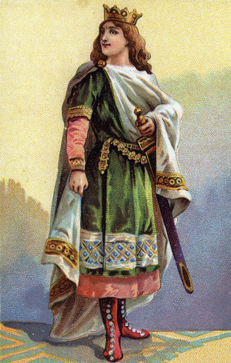 Clotaire (Clothaire) III, frangien kuninkaan (652-673) muotokuva. tekijältä French School
