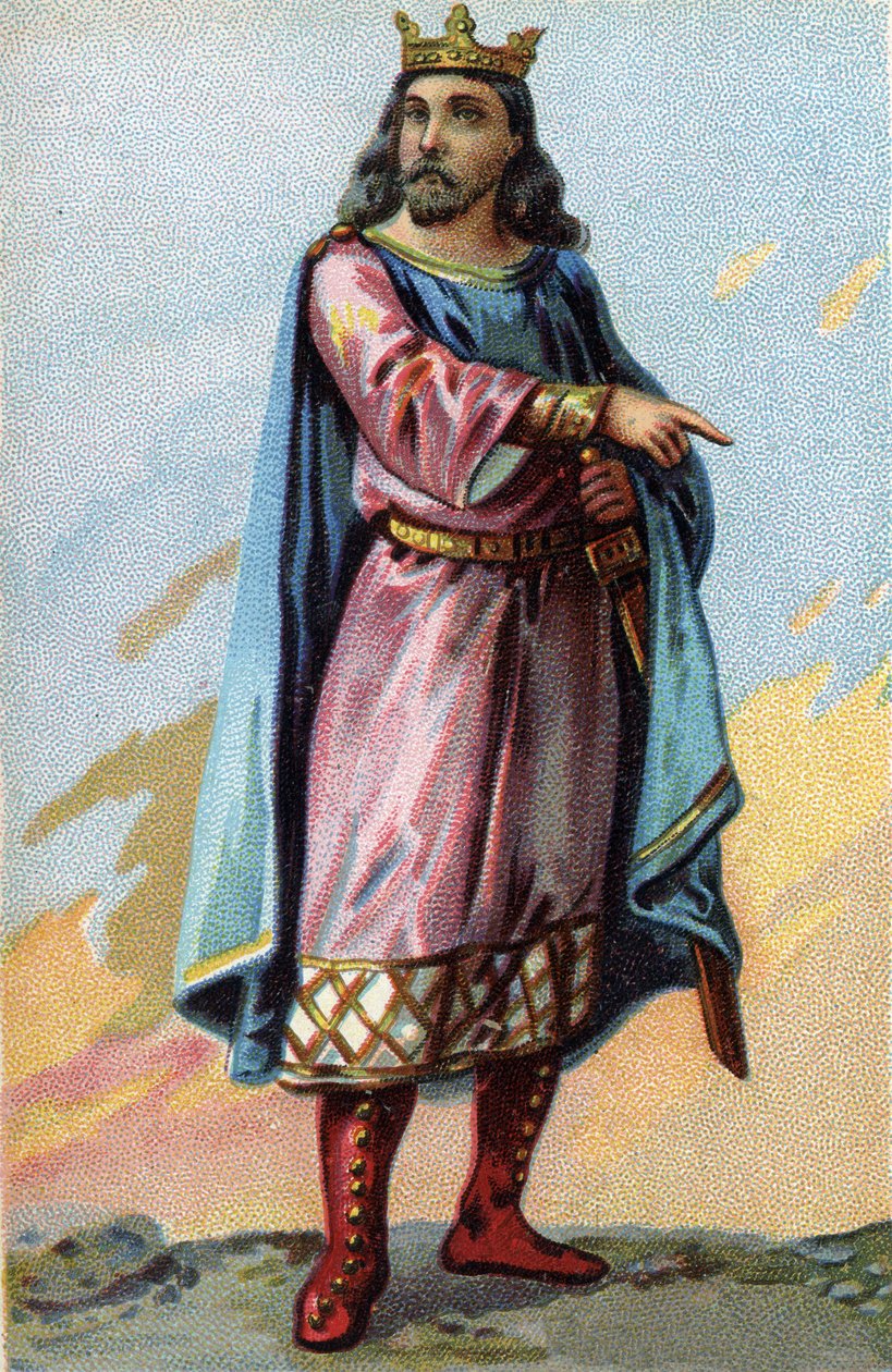 Retrat de Clotaire (Clothaire) II, rei dels francs (584-629). tekijältä French School