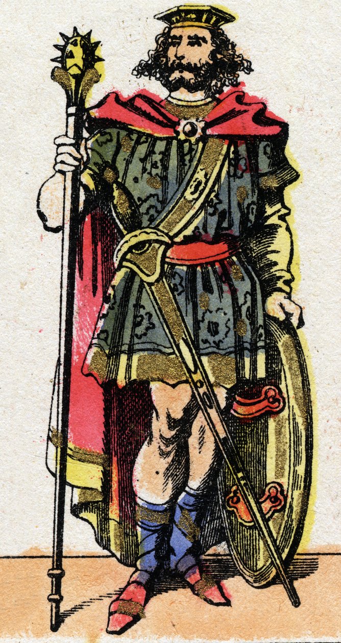 Muotokuva Clotairesta (Clothaire) I, frankkien kuningas 511–561). tekijältä French School